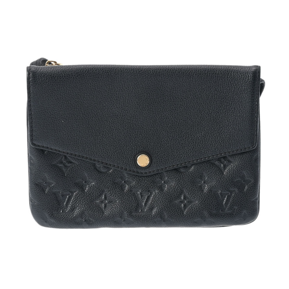 Louis Vuitton Empreinte Twice Noir Black Leather Shoulder Bag